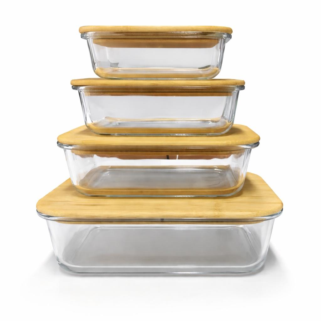 4er Set · Bambusdeckel